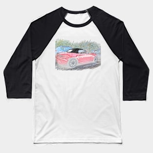 Love red sports car painting Baseball T-Shirt